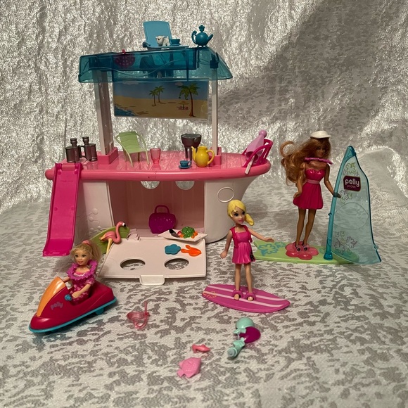 Polly Pockets Yacht with 3 Polly Pocket dolls windsurfer, jet ski - Picture 6 of 6
